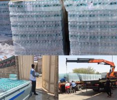 ۱۵۰هزار بطری آب معدنی بین موکب های دهلران توزیع شد